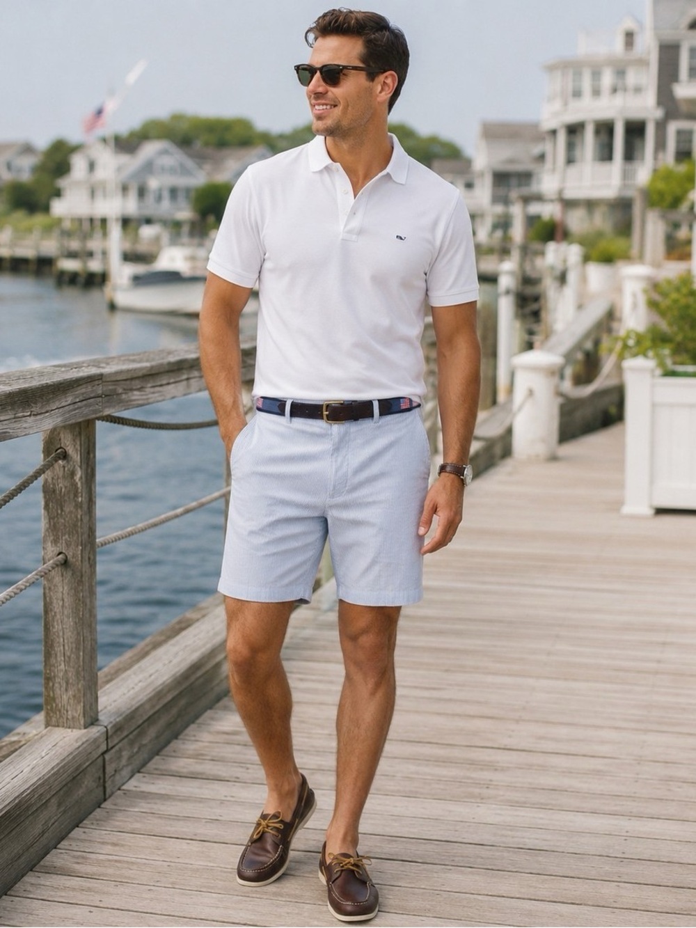 Vineyard Vines EUC Classic Men’s Seersucker Breaker Shorts Light Blue size 28